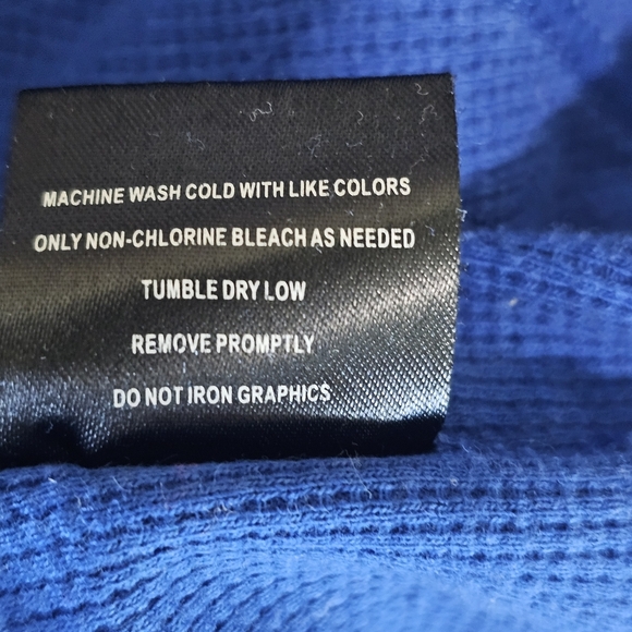 Vtg Volcom Mens L Thermal Long‎ Sleeve Tee Shirt Blue 90s Ski Snowboard Preppy - Picture 12 of 13